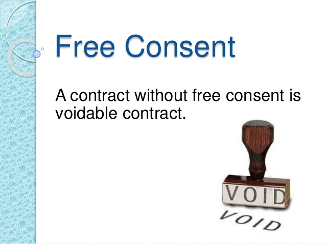 Free consent under law of contract